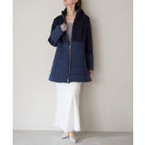 中わた切り替えスタンドカラーAラインハーフコート | PREFERIR | 詳細画像19 