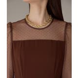 ドットチュール切り替えペプラムドレス | PREFERIR | 詳細画像11 