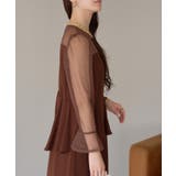 ドットチュール切り替えペプラムドレス | PREFERIR | 詳細画像2 