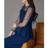 ドットチュール切り替えペプラムドレス | PREFERIR | 詳細画像21 