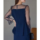 ドットチュール切り替えペプラムドレス | PREFERIR | 詳細画像22 