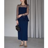 ドットチュール切り替えペプラムドレス | PREFERIR | 詳細画像23 