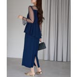 ドットチュール切り替えペプラムドレス | PREFERIR | 詳細画像25 