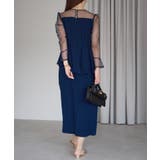 ドットチュール切り替えペプラムドレス | PREFERIR | 詳細画像26 