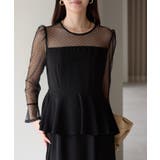 ドットチュール切り替えペプラムドレス | PREFERIR | 詳細画像27 