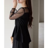 ドットチュール切り替えペプラムドレス | PREFERIR | 詳細画像29 