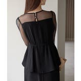 ドットチュール切り替えペプラムドレス | PREFERIR | 詳細画像31 