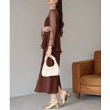 ドットチュール切り替えペプラムドレス | PREFERIR | 詳細画像7 