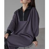 配色ジップアップカットソーワンピース | PREFERIR | 詳細画像9 