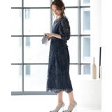 刺繍レースバックリボン結婚式パーティードレス | PREFERIR | 詳細画像12 