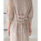 刺繍レースバックリボン結婚式パーティードレス | PREFERIR | 詳細画像18 