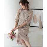 刺繍レースバックリボン結婚式パーティードレス | PREFERIR | 詳細画像3 