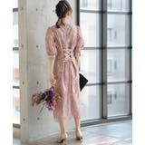 刺繍レースバックリボン結婚式パーティードレス | PREFERIR | 詳細画像6 