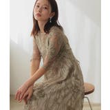 グリーン | シアーレース結婚式パーティードレス | PREFERIR