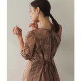 バックリボンチュール刺しゅうレース結婚式パーティードレス | PREFERIR | 詳細画像17 