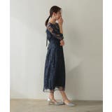 バックリボンチュール刺しゅうレース結婚式パーティードレス | PREFERIR | 詳細画像21 