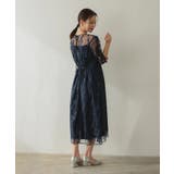 バックリボンチュール刺しゅうレース結婚式パーティードレス | PREFERIR | 詳細画像22 