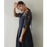 バックリボンチュール刺しゅうレース結婚式パーティードレス | PREFERIR | 詳細画像23 