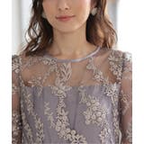 バックリボンチュール刺しゅうレース結婚式パーティードレス | PREFERIR | 詳細画像25 