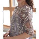 バックリボンチュール刺しゅうレース結婚式パーティードレス | PREFERIR | 詳細画像27 