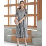 バックリボンチュール刺しゅうレース結婚式パーティードレス | PREFERIR | 詳細画像10 