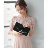 3WAYビジュー付きサテンプリーツパーティークラッチバッグ | PREFERIR | 詳細画像3 