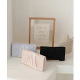 3WAYサテンプリーツ切り替えパーティークラッチバッグ | PREFERIR | 詳細画像1 