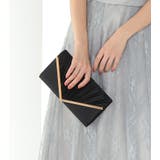 3WAY V字サテンプリーツパーティークラッチバッグ | PREFERIR | 詳細画像2 