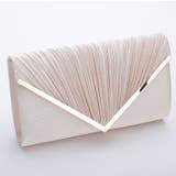 3WAY V字サテンプリーツパーティークラッチバッグ | PREFERIR | 詳細画像5 