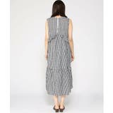 ギンガムチェックフレアーティアードワンピース | PREFERIR | 詳細画像7 