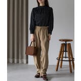 ドット柄2WAYボウタイブラウス | PREFERIR | 詳細画像25