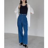 ラインストーン付きデニムパンツ | PREFERIR | 詳細画像2