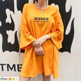 Orange | WAVESオーバーサイズTシャツ ビッグサイズ ビッグシルエット | PREMIUM K
