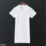 White | ウエストマーク開襟ワンピース ワンピース ポロシャツ | PREMIUM K