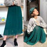 Green | 9色のプリーツロングスカート シフォン 透け感 | PREMIUM K