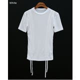 White | サイドダブルシャーリングTシャツ くしゅくしゅ 伸縮 | PREMIUM K