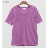 サマーリネンVネックTシャツ 涼し気 カラフル | PREMIUM K | 詳細画像9 