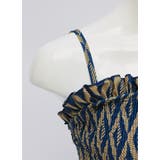 幾何学模様のチェックワンピース 水着 ウエストマーク | PREMIUM K | 詳細画像16 