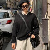 Black | ふっくらラウンドネックニット セーター ニット | PREMIUM K
