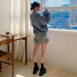 くしゅくしゅシャーリングスカート ミニスカート フリル | PREMIUM K | 詳細画像8 