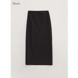 Black | サイドスリットスリムスカート Hライン ロングスカート | PREMIUM K