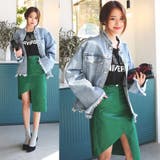 アシンメトリービッグカットスカート 斜めカット 足長効果 | PREMIUM K | 詳細画像3