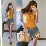 クロスホルターネックモノキニ 水着 前から見るとワンピース後ろからだとビキニに見… | PREMIUM K | 詳細画像14 