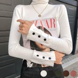 Ivory | ブラックボタンタートルネックニット 薄手のセーター ハイネック | PREMIUM K
