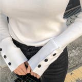 ブラックボタンタートルネックニット 薄手のセーター ハイネック | PREMIUM K | 詳細画像9 