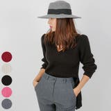 Black | リボンベルトのVネックニット イレギュラーヘム 前後丈違い | PREMIUM K
