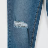 ブルースリムフィットデニム ダメージジーンズ クラッシュ | PREMIUM K | 詳細画像3 