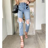 ハイウエストストレートジーンズ ハイダメージ ハードクラッシュ | PREMIUM K | 詳細画像9 