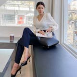 シャープラインVネックトップス パフスリーブ ボリューム袖 | PREMIUM K | 詳細画像9