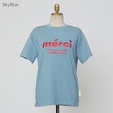 SkyBlue | merciカラーレタリングTシャツ 半袖 デザイン | PREMIUM K
